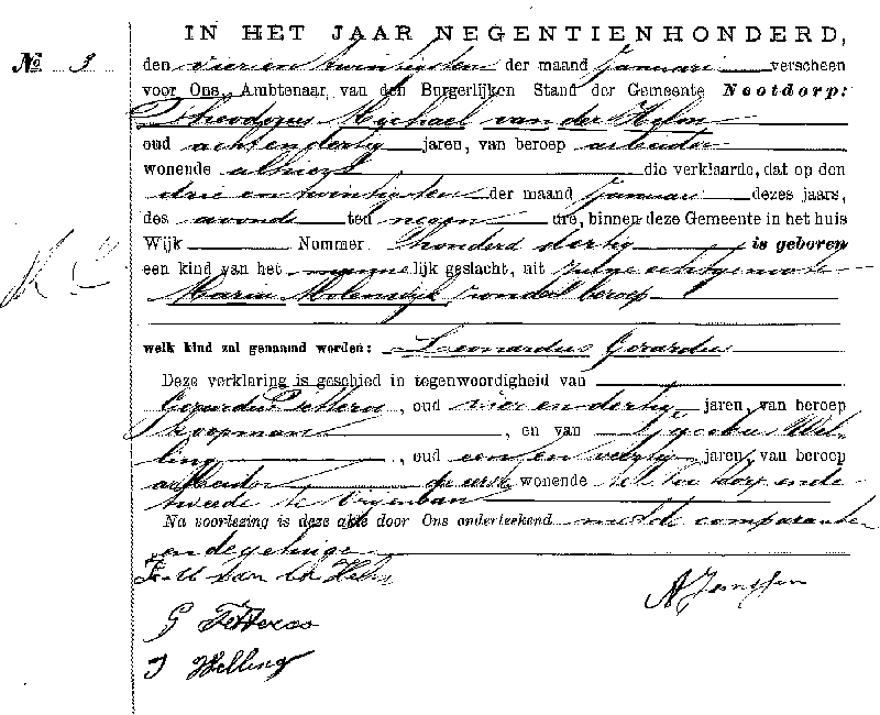 19000124 geb akte 3 Leonardus G zv TM vd Helm - M Molenwijk